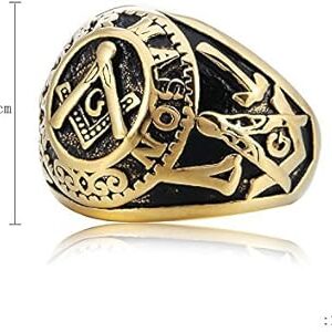 gold enamel masonic ring 0002